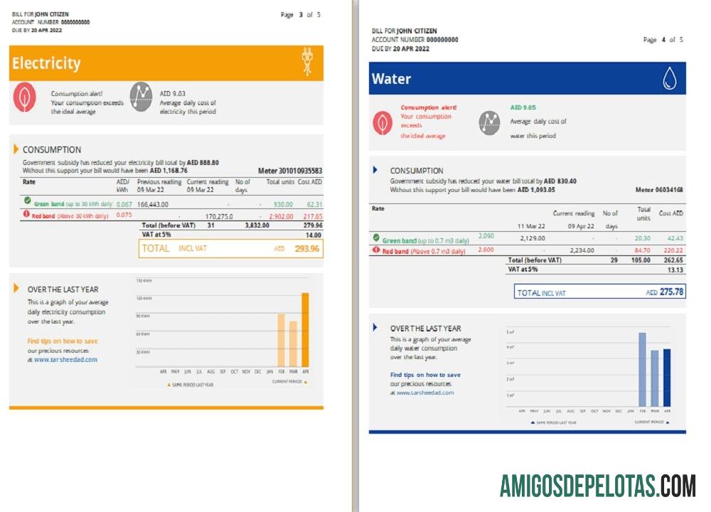 Emirados Árabes Unidos Abu Dhabi Al Ain Distribution Co. (5 páginas) 3 4 amostra